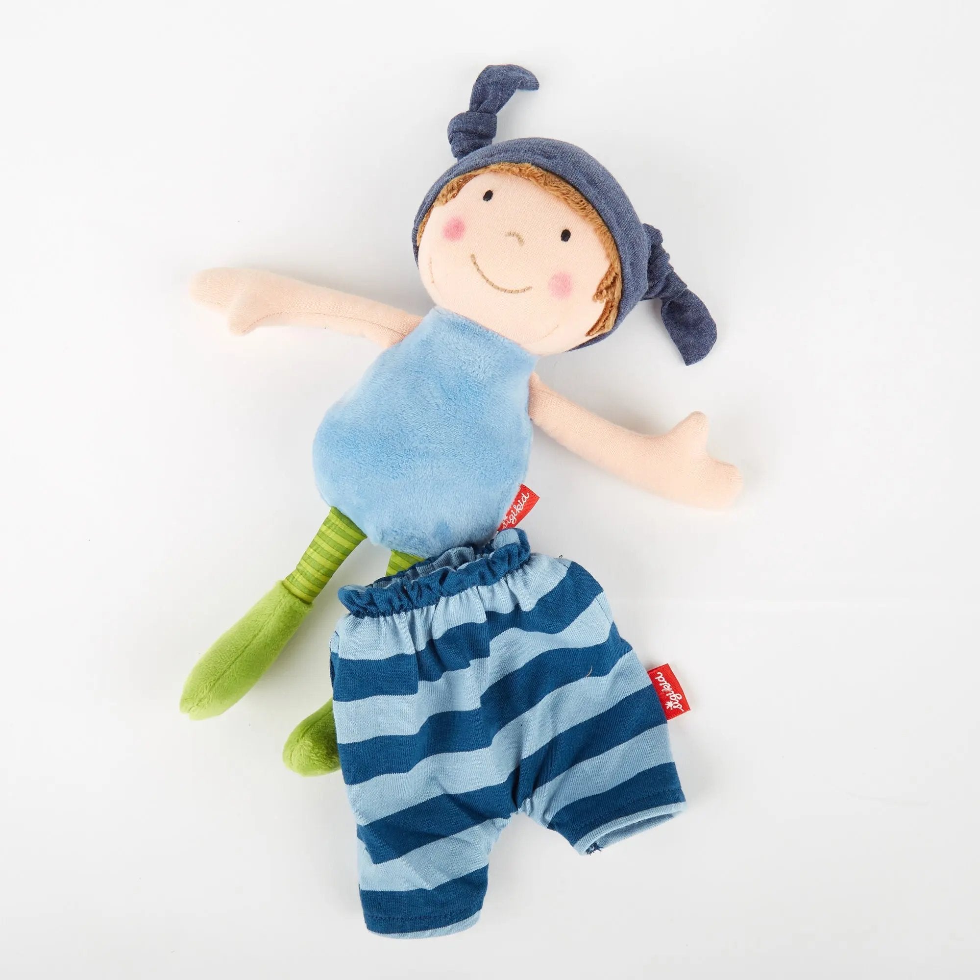 Plush Doll with Blue Outfit - sigikid