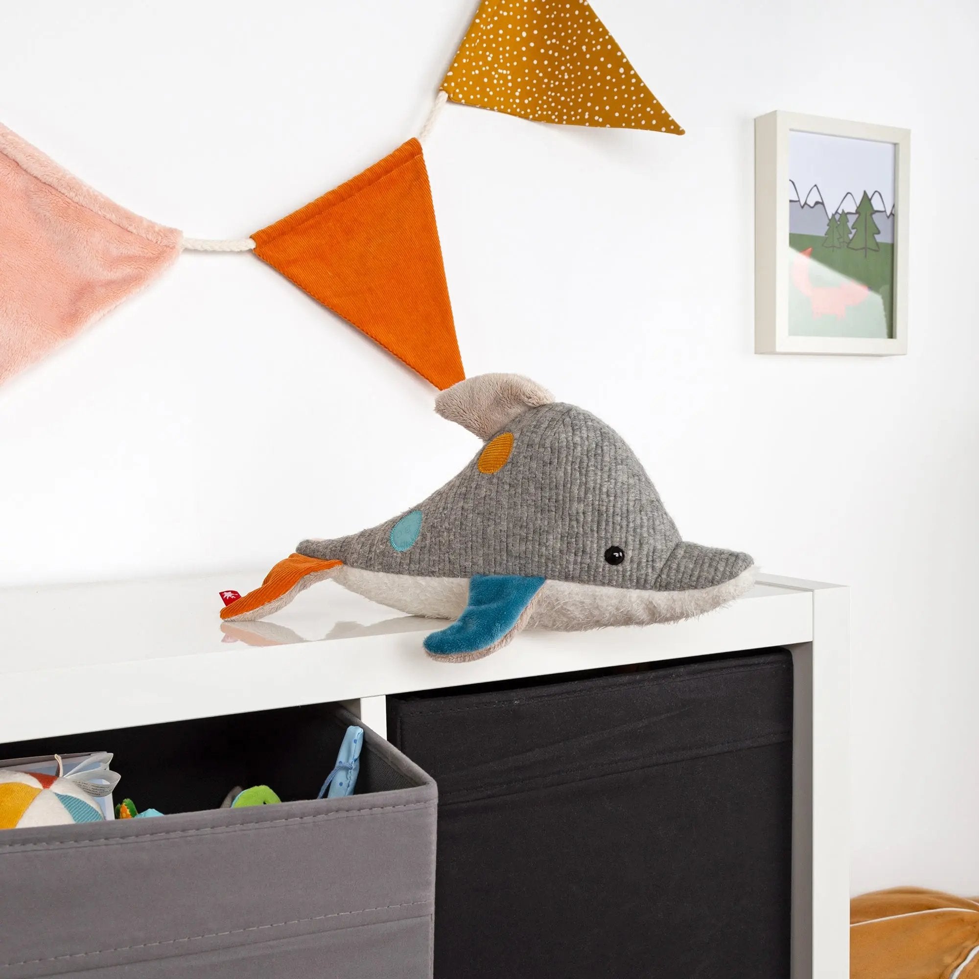 Patchwork Dolphin Plush Toy - sigikid