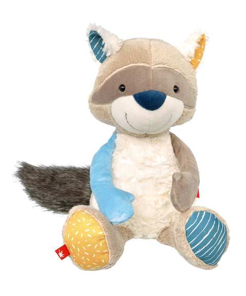 Patchwork Raccoon Plush Toy