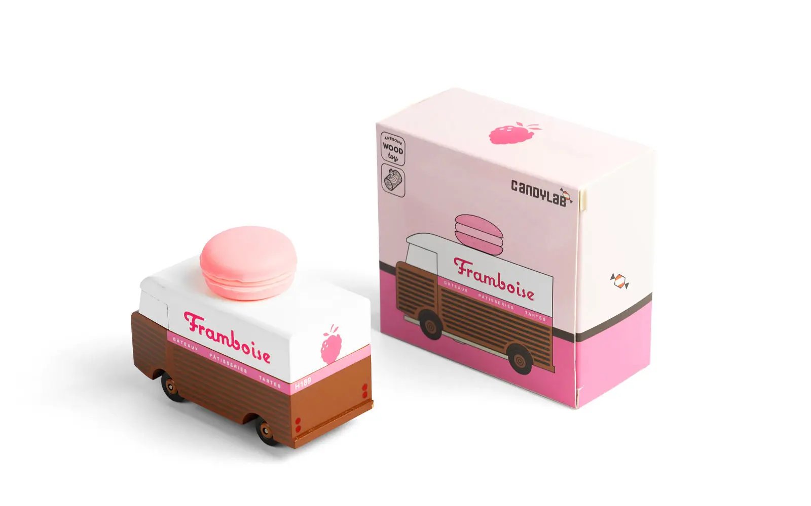candylab toys 木製トイ　インテリア　ロンハーマン Candycar - Framboise Macaron Van - by Candylab – sigikid