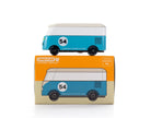VW T1 Smoky Blue - Wooden Car Candylab