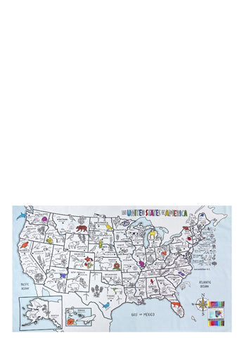 United States Map Tablecloth